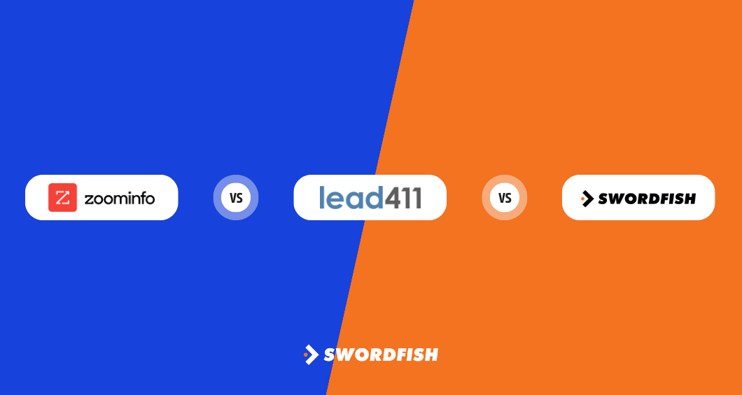 ZoomInfo vs Lead411 vs Swordfish AI