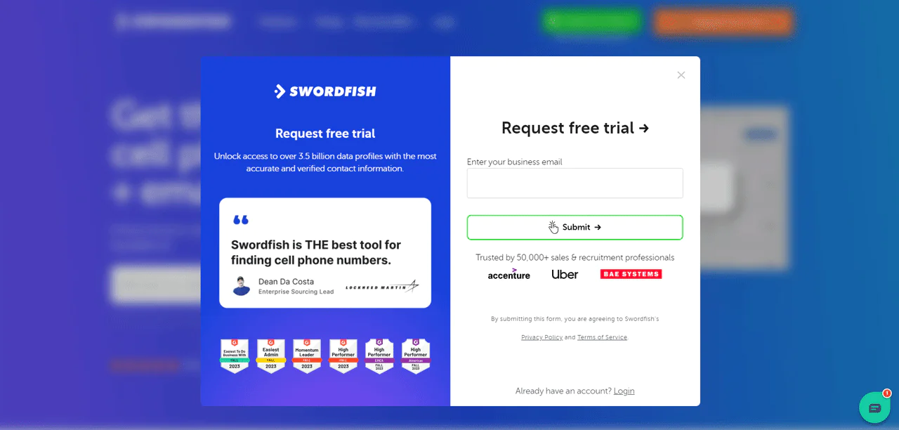 Initiate a Free Trial and Sign Up