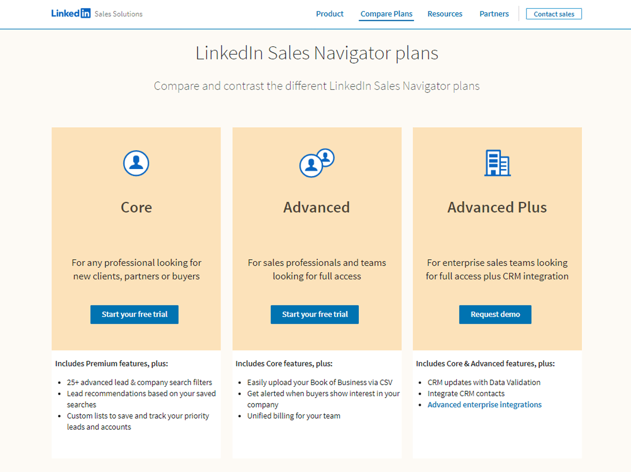 LinkedIn Sales Navigator Pricing