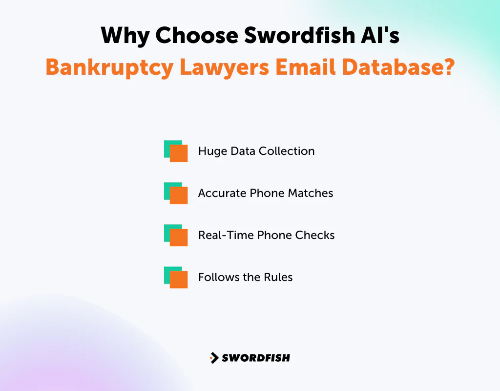 Why Choose Swordfish AI's Bankruptcy Lawyers Email Database