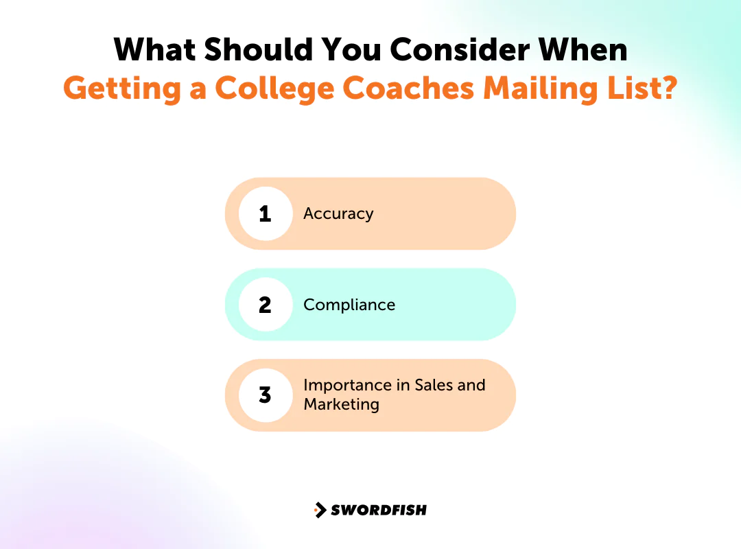 What Should You Consider When Getting a College Coaches Mailing List?