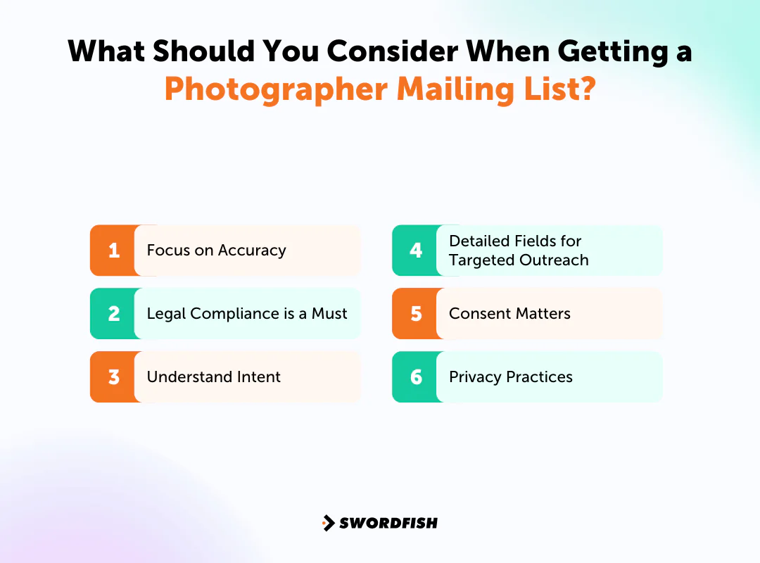 What Should You Consider When Getting a Photographer Mailing List