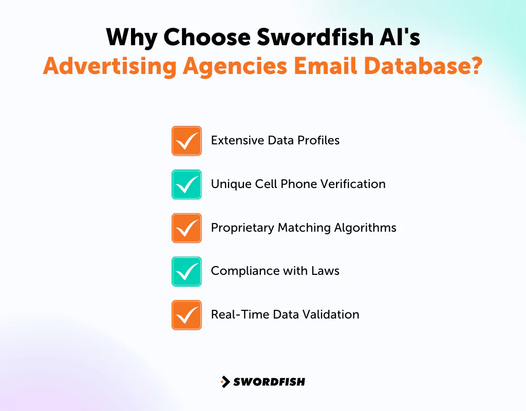 Why Choose Swordfish AI's Advertising Agencies Email Database