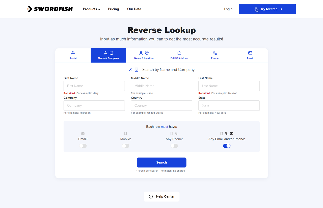 Swordfish-AI-Reverse-Lookup